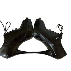 Michael Michael Kors black leather open toe Heels Size 9m